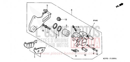ETRIER DE FREIN ARRIERE CBR125RW5 de 2005
